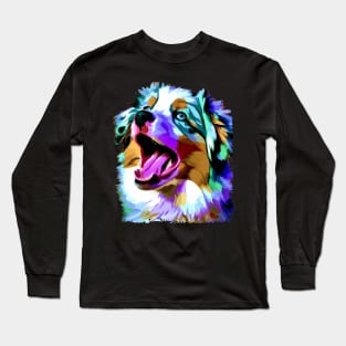 Miniature American Shepherd Pop Art - Dog Lover Gifts Long Sleeve T-Shirt